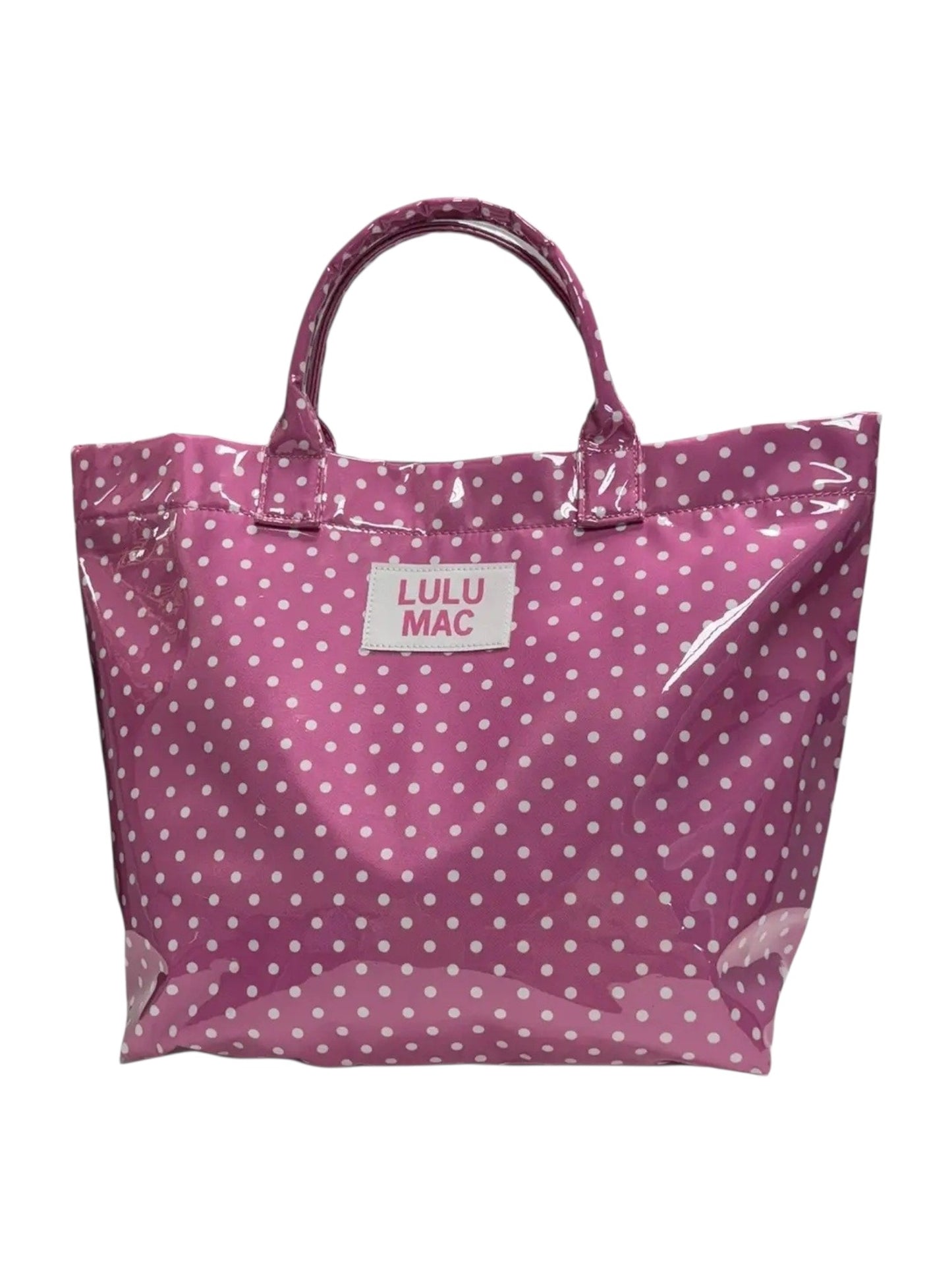 Tote Pink with White Dots
