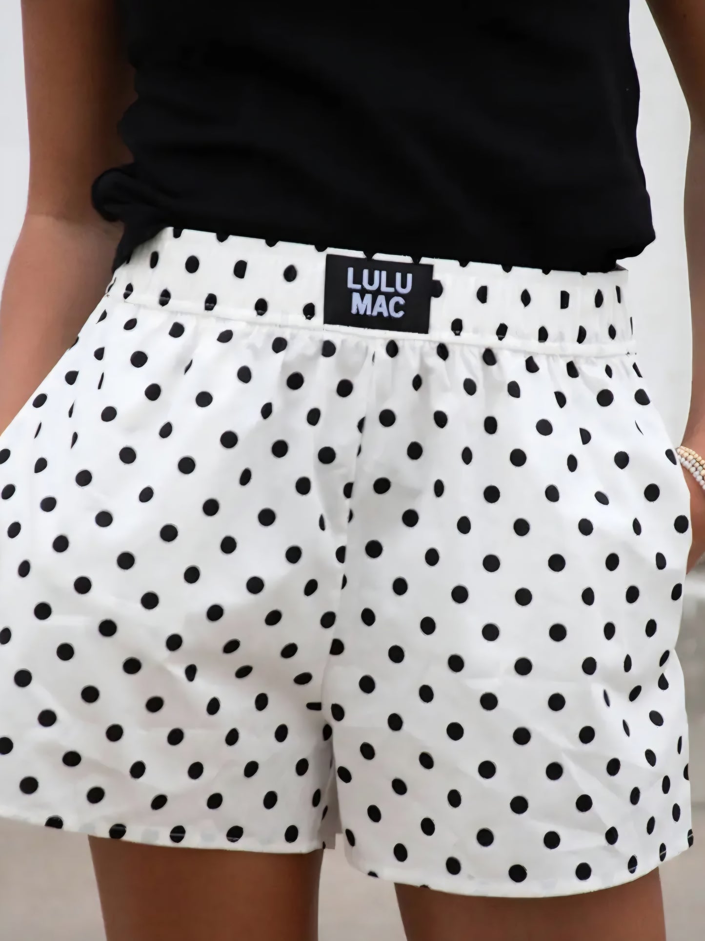 Lulu Mac BX Short White/Black Polka Dot