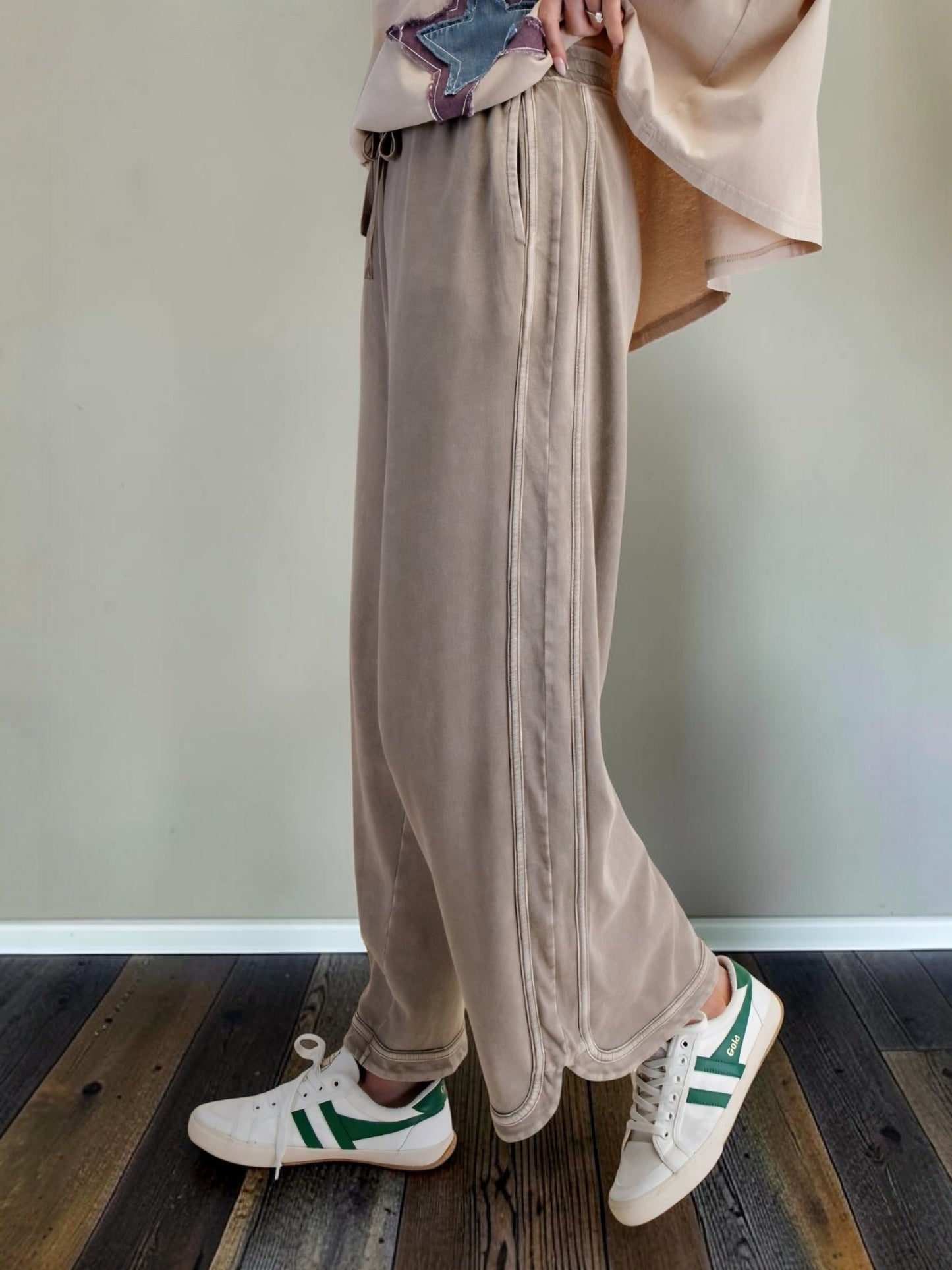 Hadleigh Terry Knit Pant in Mocha