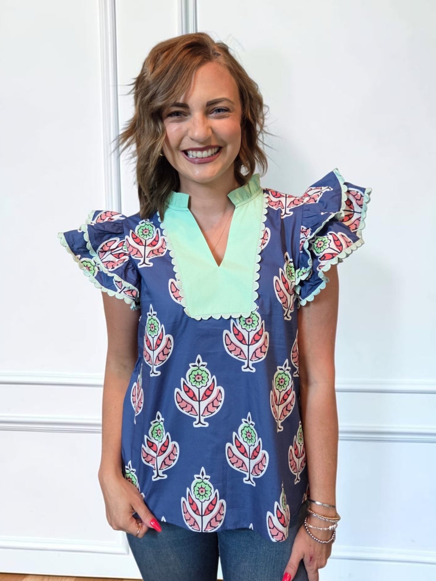 Dana Boho Floral Top