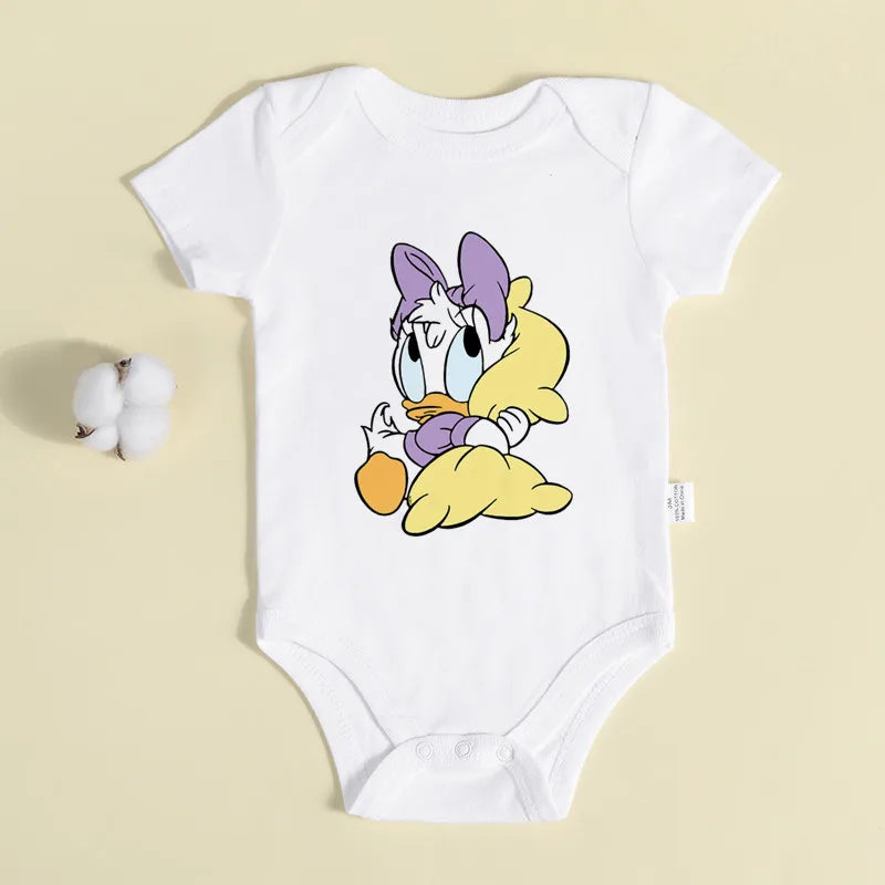 Baby Donald and Daisy Baby Clothes Cotton Newborn Bodysuits Twin Boy Girl Onesie Summer Jumpsuit