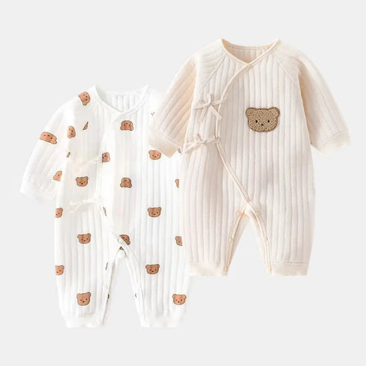 Boys Girls Baby Romper Newborn 100% Cotton Onesie Clothes  long-Sleeved Romper Toddler Babe Pajamas  0-6M  for Four Seasons