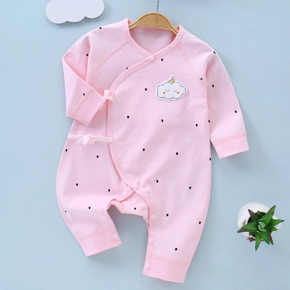 Baby Girl Rompers Long Sleeve Cotton Spring Autumn Newborn Boy Onesies 0-6 Months Hospital Clothes