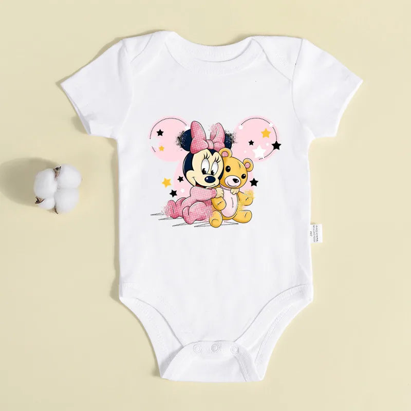 Baby Donald and Daisy Baby Clothes Cotton Newborn Bodysuits Twin Boy Girl Onesie Summer Jumpsuit