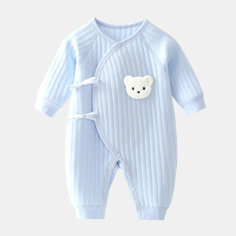 Boys Girls Bodysuit Newborn Onesie Clothes Cotton Toddler Home Wear  0-6M Thickened Spring and Autumn Clothing