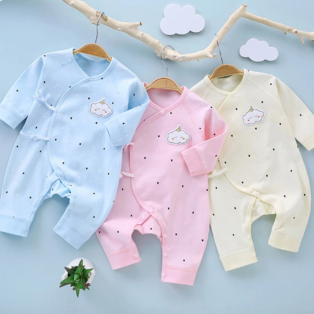 Baby Girl Rompers Long Sleeve Cotton Spring Autumn Newborn Boy Onesies 0-6 Months Hospital Clothes