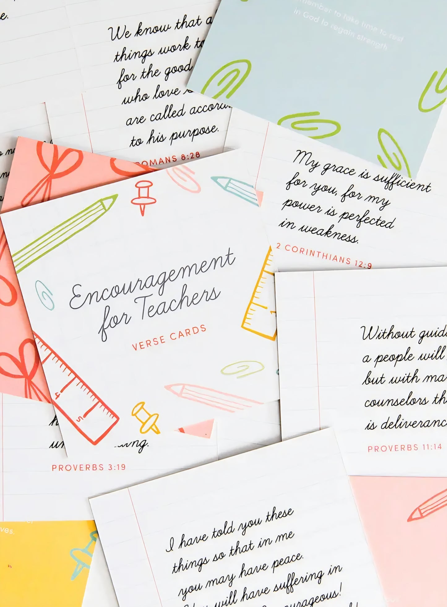 Encouragement for Teachers Verse Cards