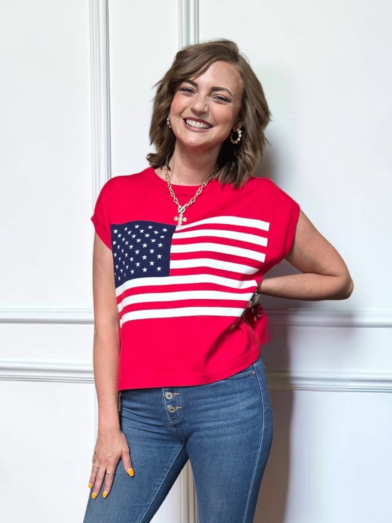 Joy Stars and Stripes Sweater