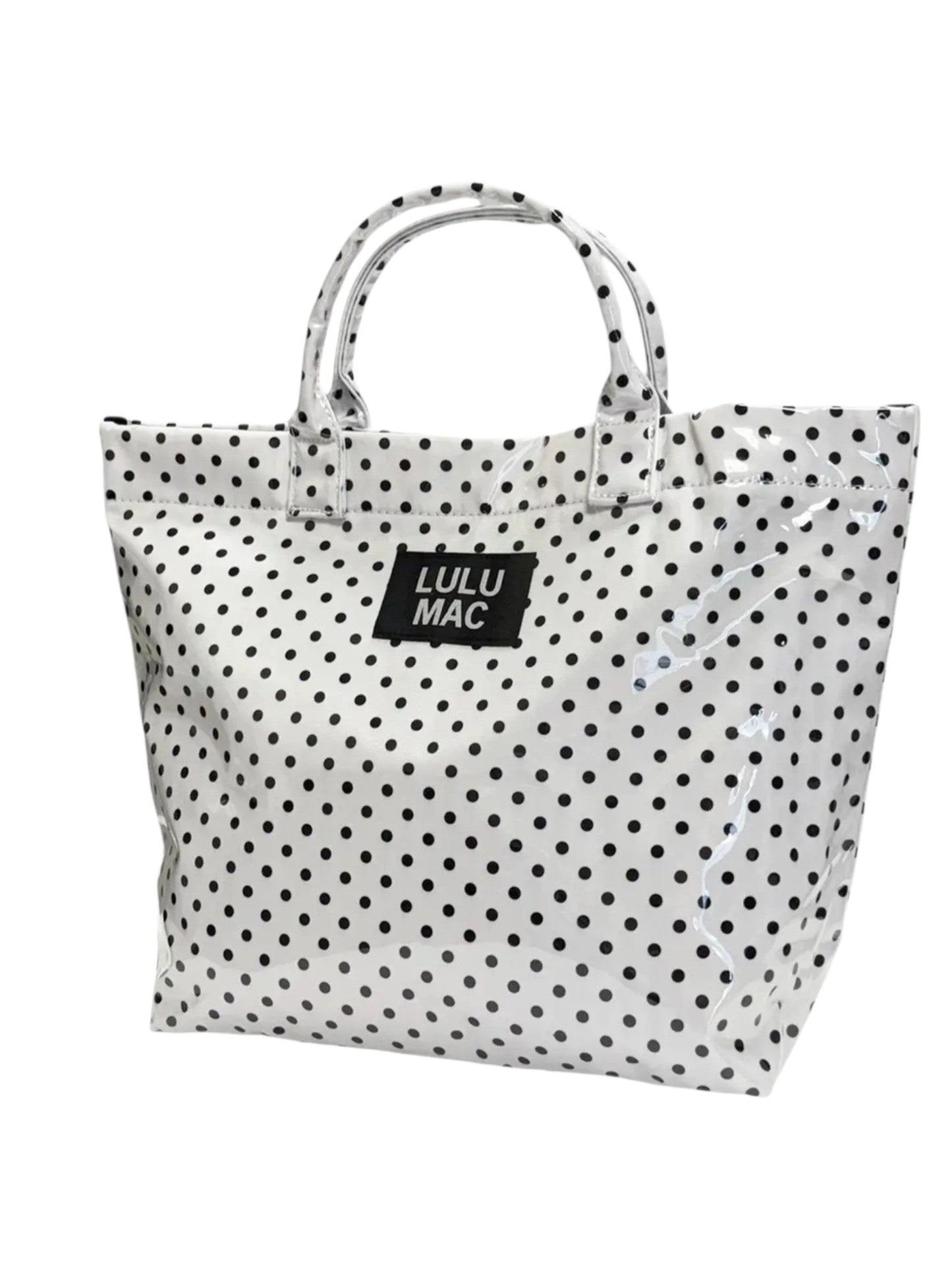 Tote White with Black Dots