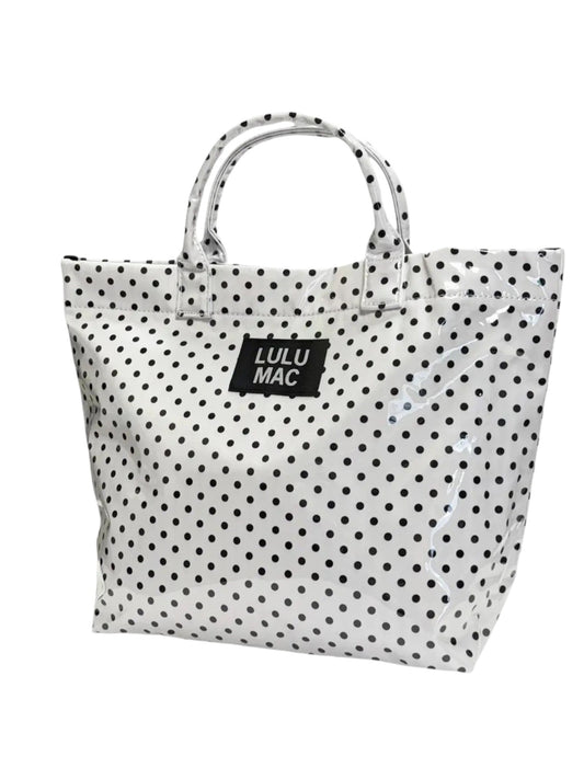 Tote White with Black Dots