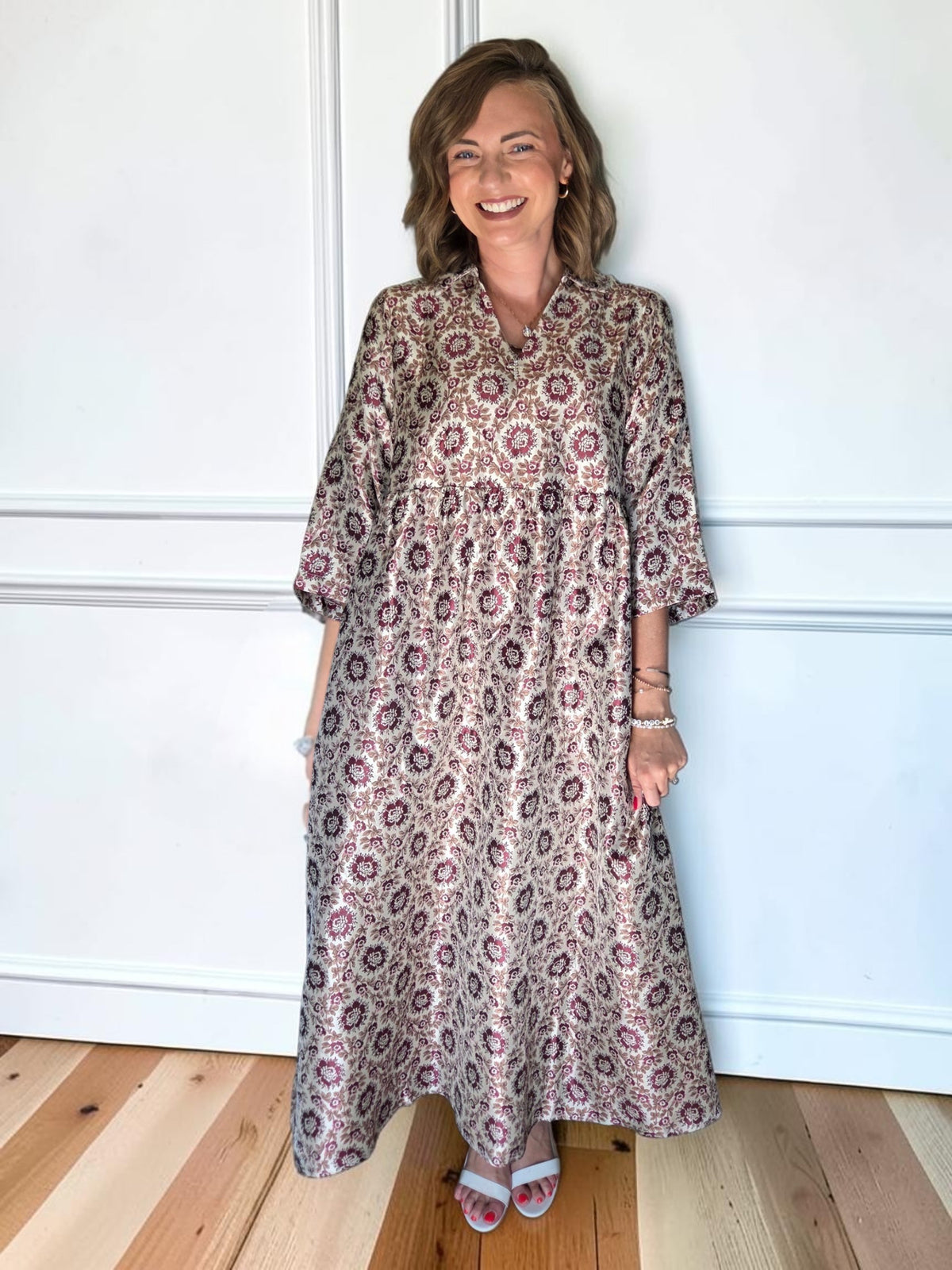 Eliza Floral Jacquard Dress