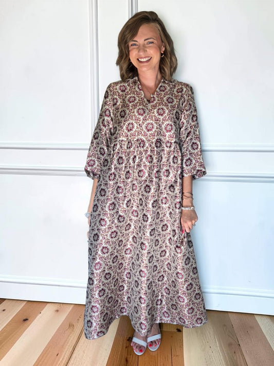 Eliza Floral Jacquard Dress
