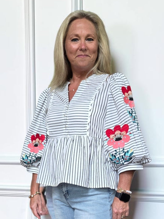 Asher Brice Puff Sleeve Top