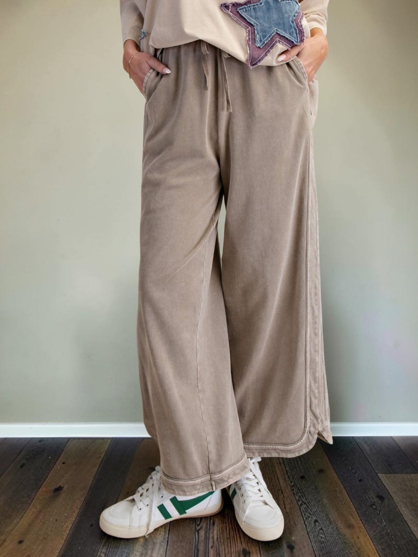 Hadleigh Terry Knit Pant in Mocha