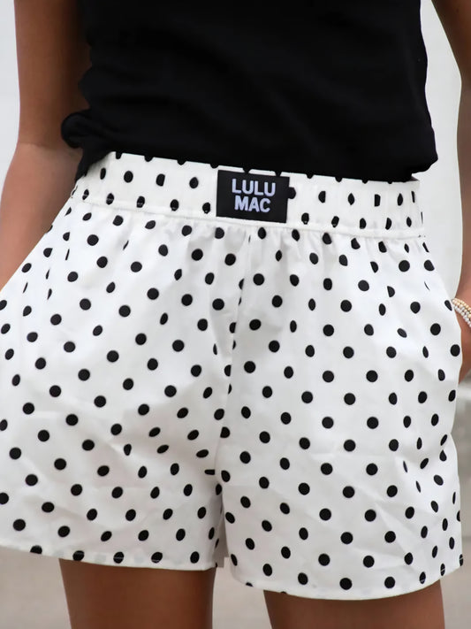 Lulu Mac BX Short White/Black Polka Dot