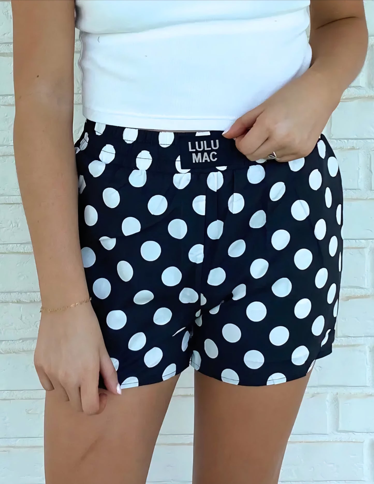 Lulu Mac BX Short Black/White Polka Dot