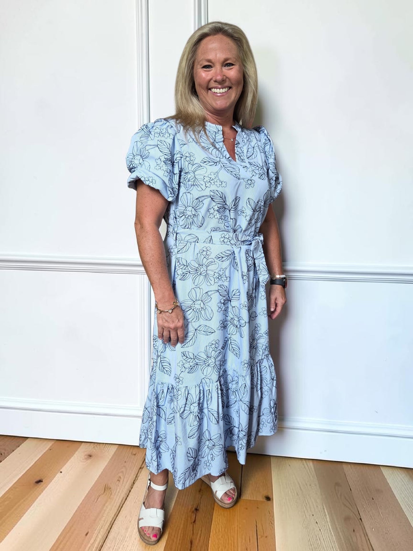 Faith Garden Belted Dress