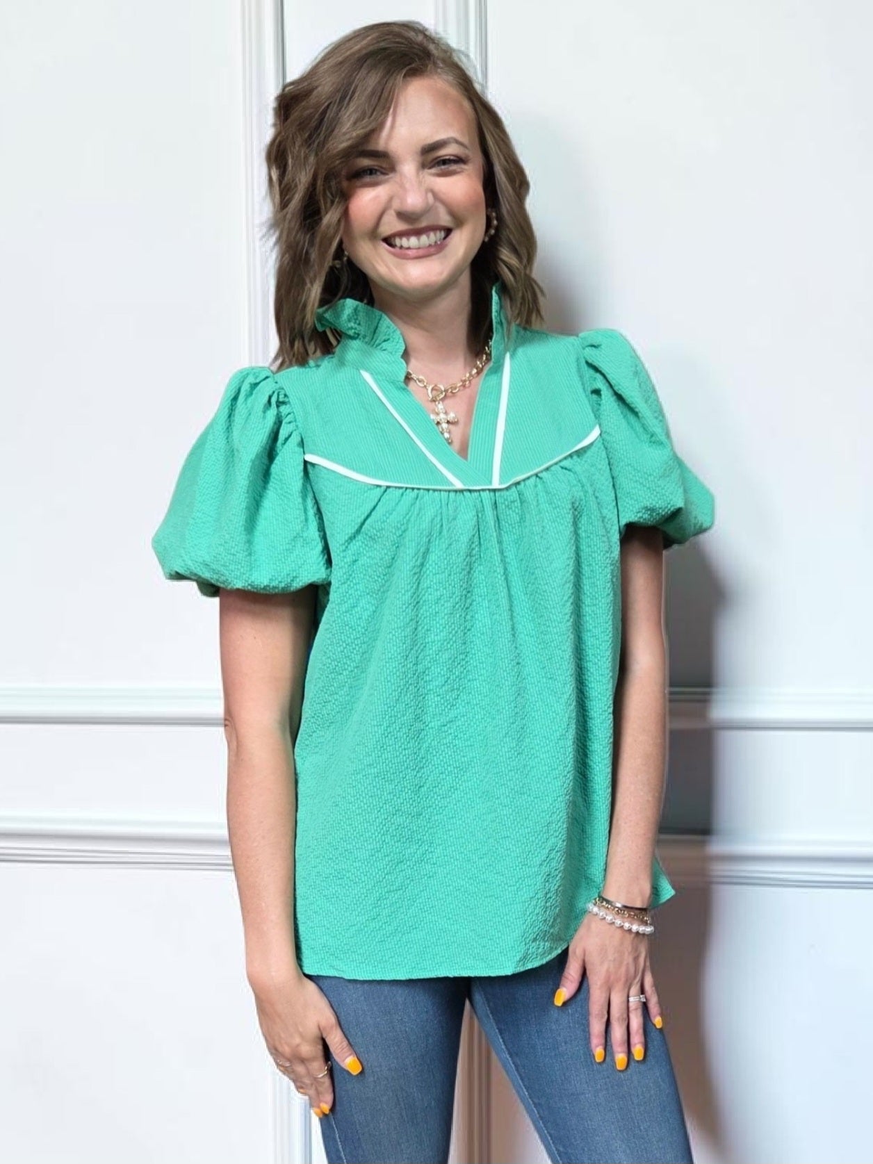 Brenda Textured Top PLUS