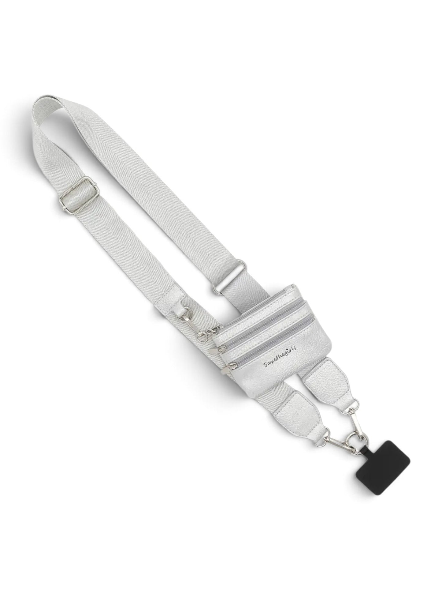 Clip & Go Strap w/Pouch Silver