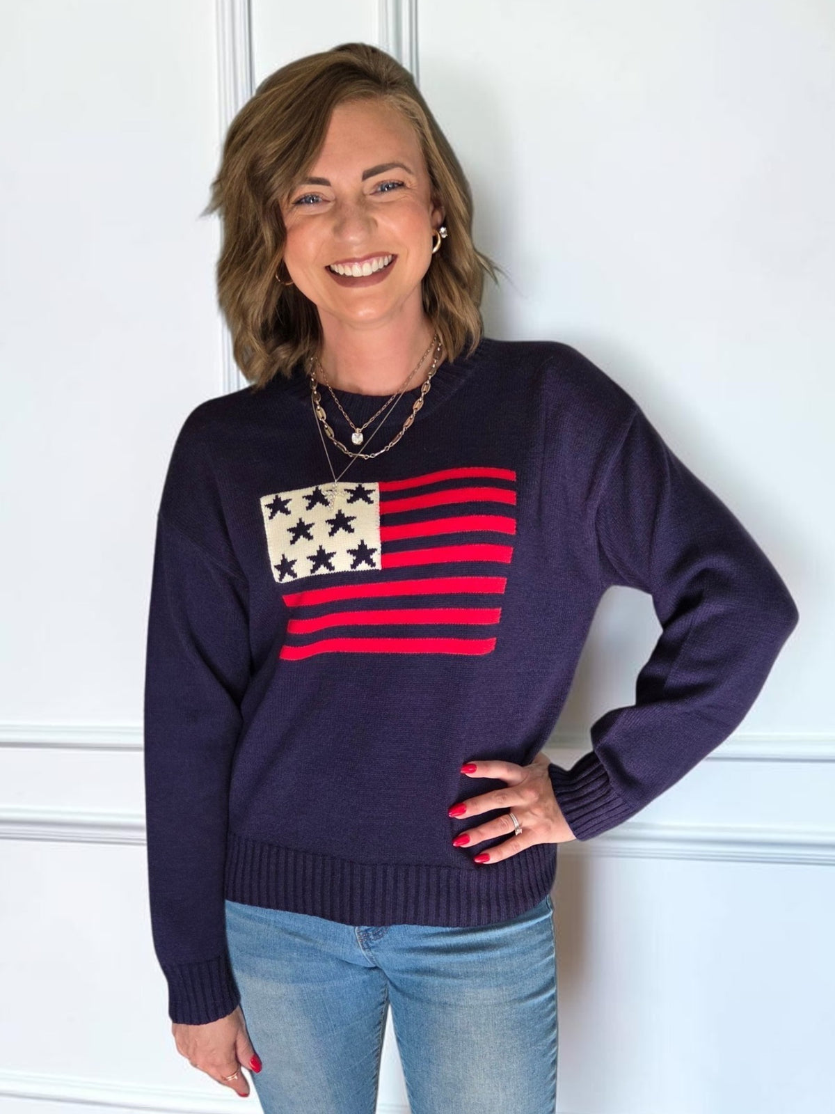 Sadie American Flag Sweater