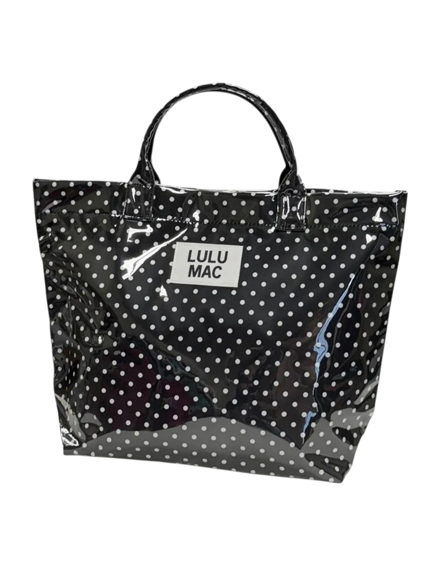 Tote Black with White Dots
