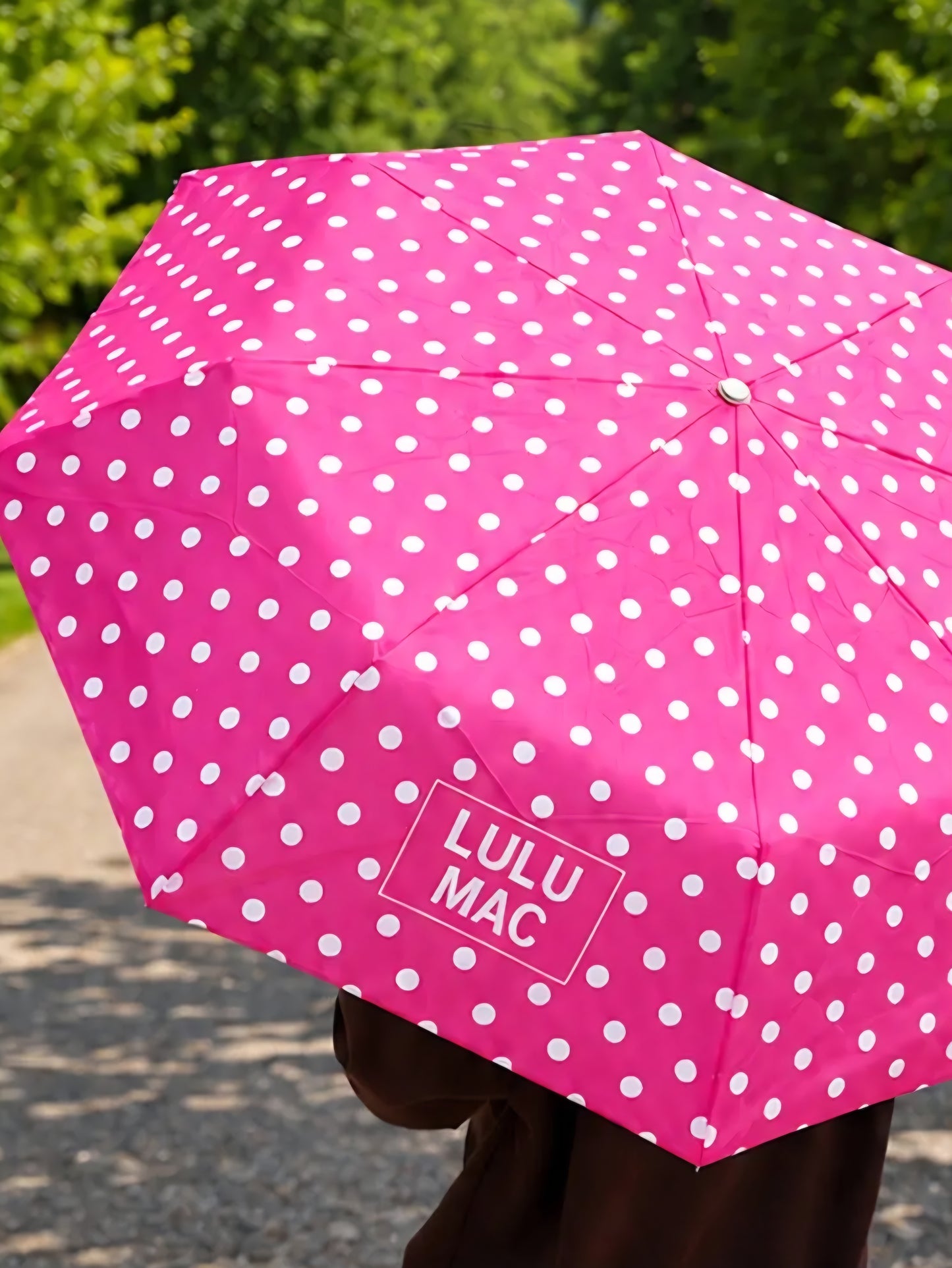 LLM Umbrella Pink with White Dot