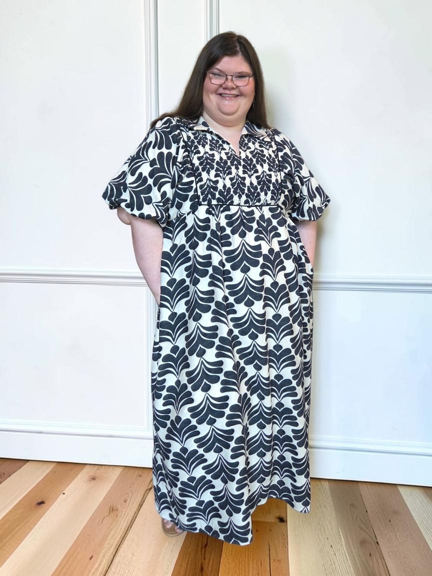 Evelyn Puff Sleeve Dress PLUS